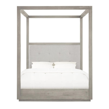 Oxford Upholstered Canopy Bed in Mineral