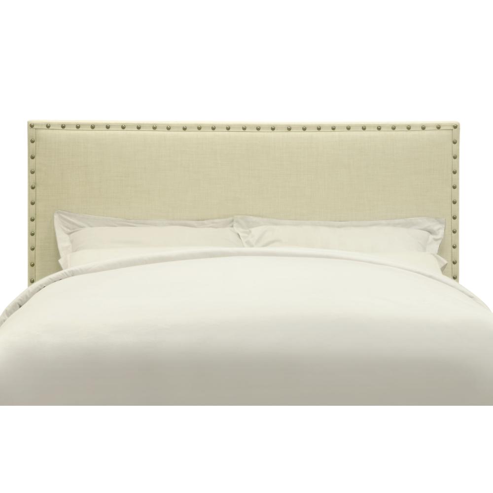 Tavel Nailhead Upholstered Headboard in Tumbleweed