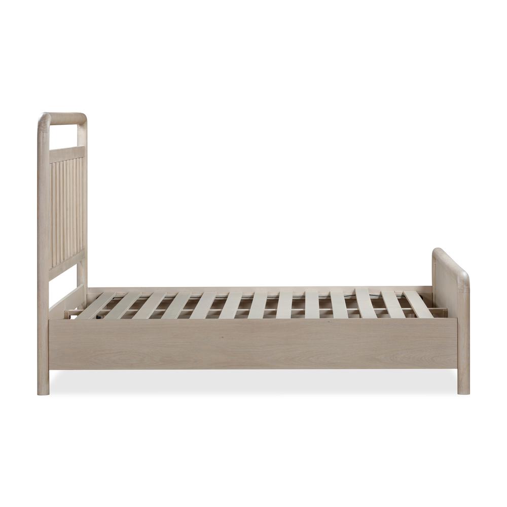 Camden Shiplap Oak Wood Platform Bed in Chai