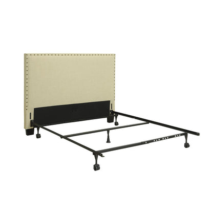 Tavel Nailhead Upholstered Headboard in Tumbleweed