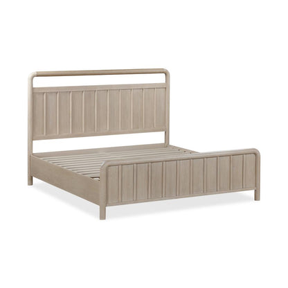 Camden Shiplap Oak Wood Platform Bed in Chai