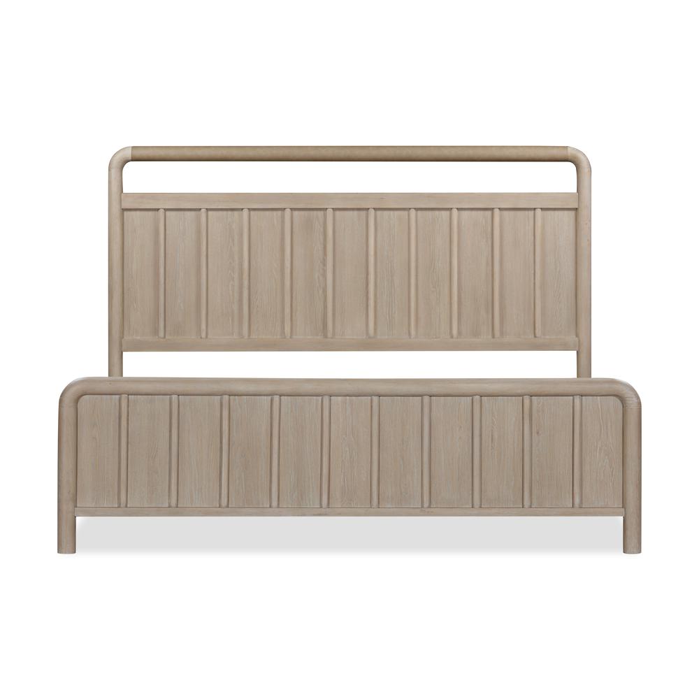 Camden Shiplap Oak Wood Platform Bed in Chai