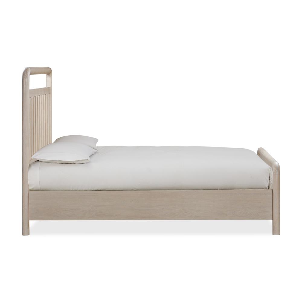 Camden Shiplap Oak Wood Platform Bed in Chai