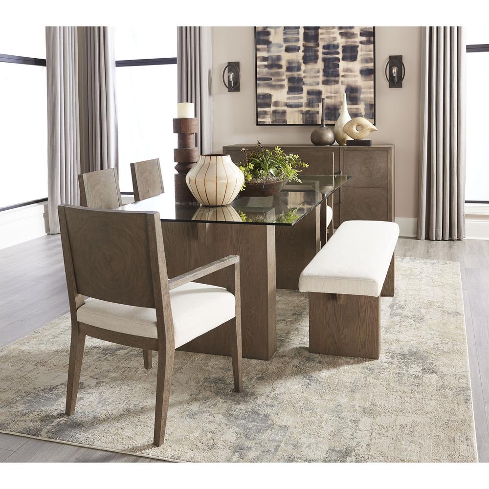 Oakland Wood Arm Chair in Brunette, set of 2