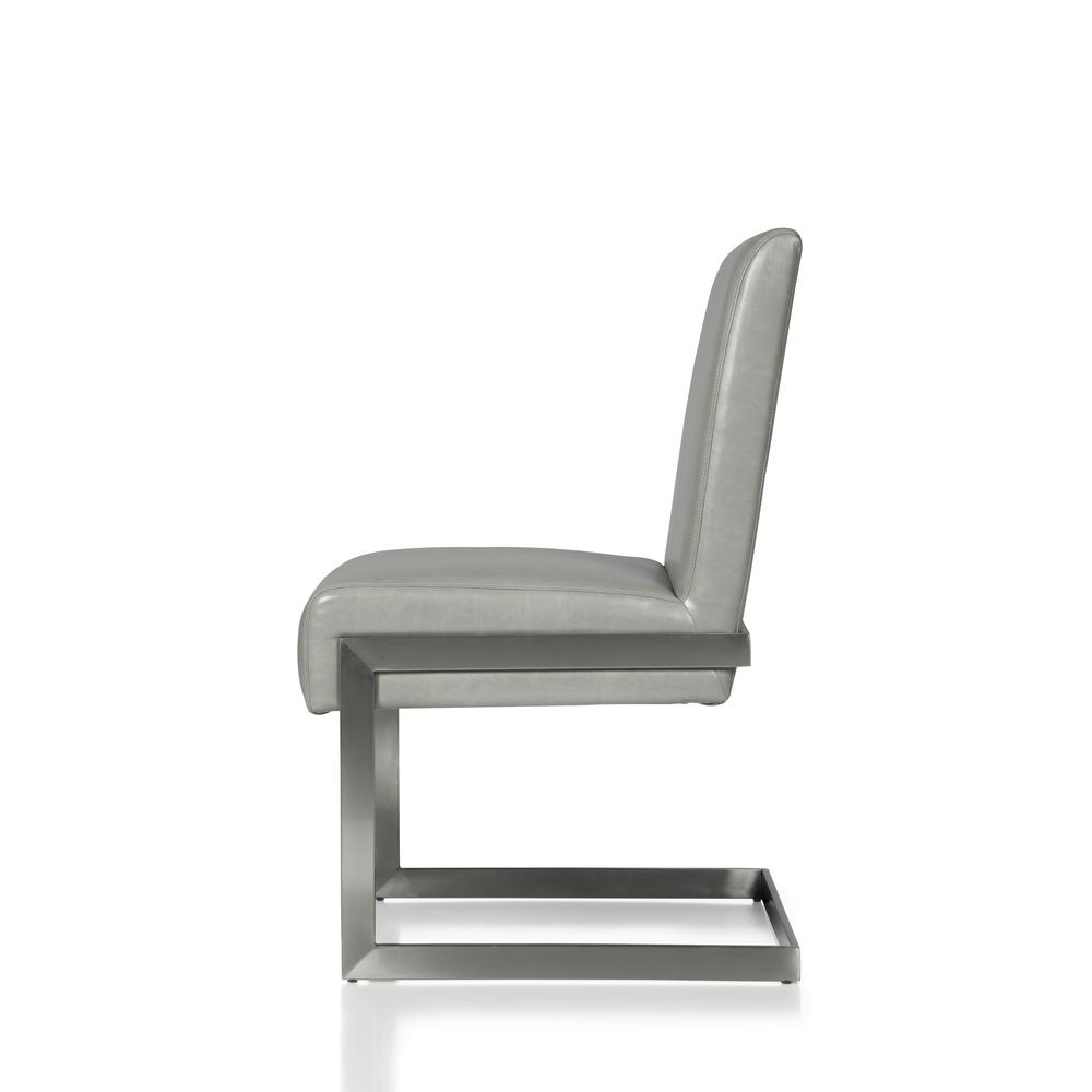 Coral Synthetic Leather Upholstered Dining Chair
