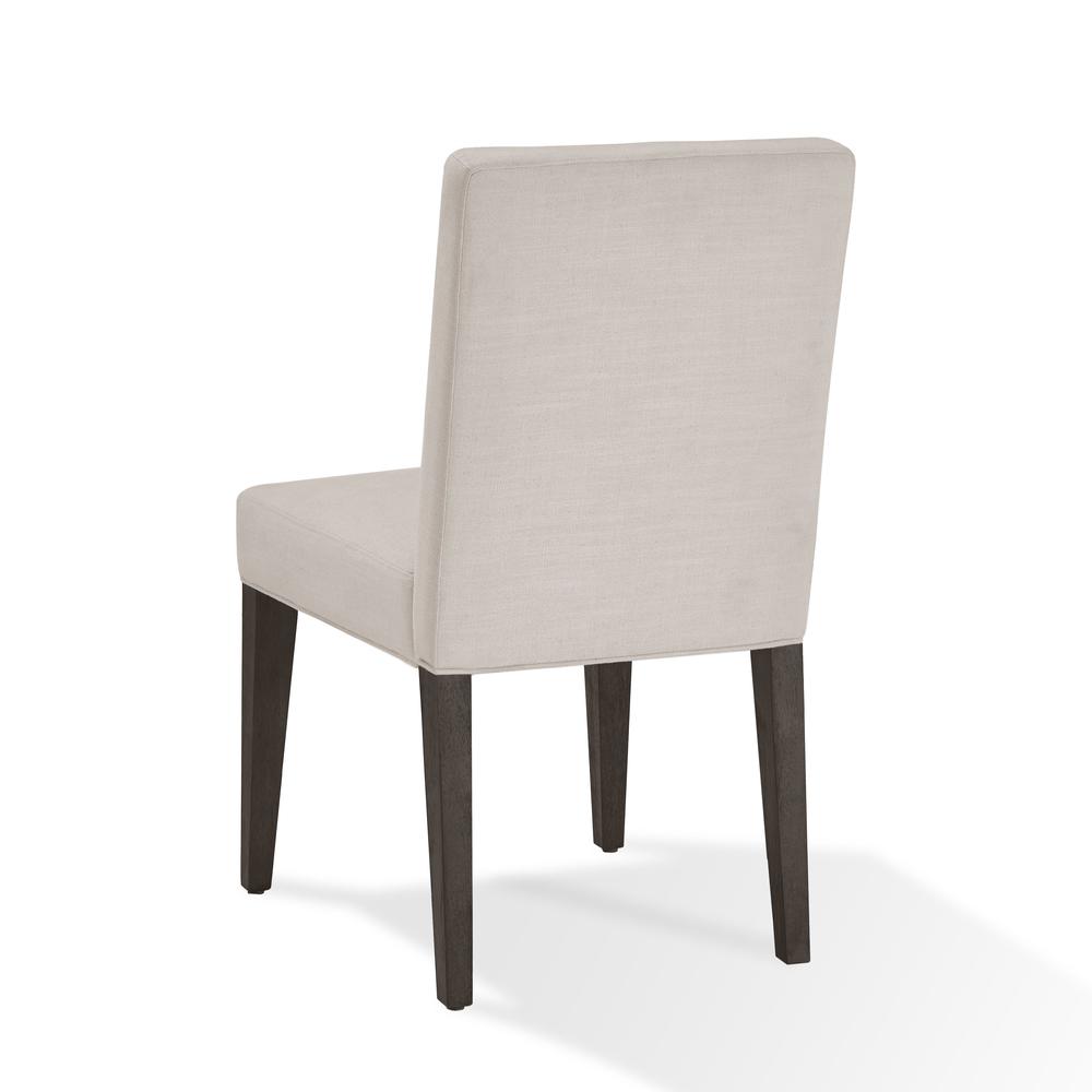 Modesto Upholstered Side Chair in Abalone Linen and French Roast, set of 2