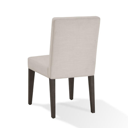 Modesto Upholstered Side Chair in Abalone Linen and French Roast, set of 2