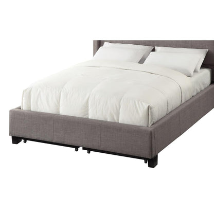 Royal Tufted Footboard Storage Bed in Dolphin Linen