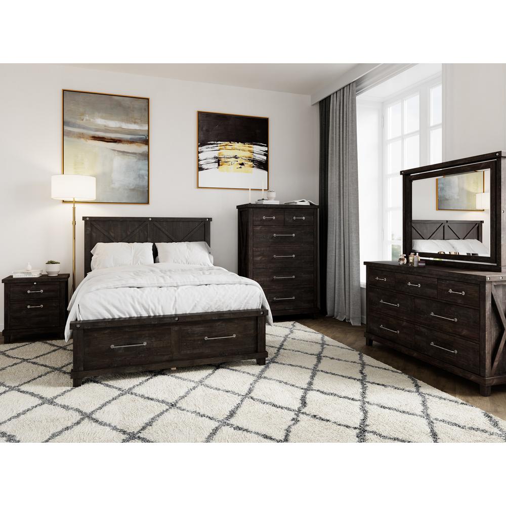 Yosemite Solid Wood Footboard Storage Bed in Cafe