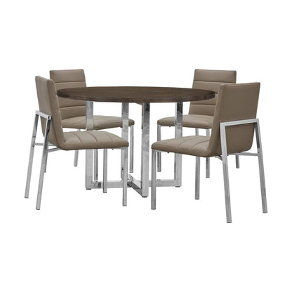 Amalfi Metal Back Chair in Taupe, set of 2