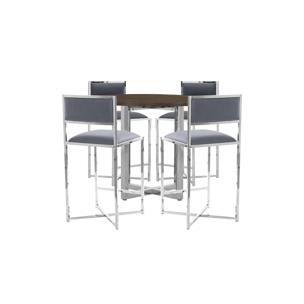 Amalfi X-Base Counter Stool in Cobalt, set of 2