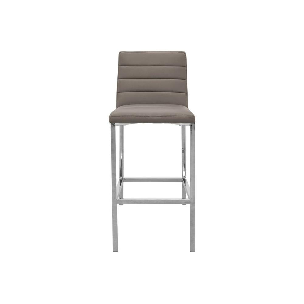Amalfi Metal Back Bar Stool in Taupe, set of 2