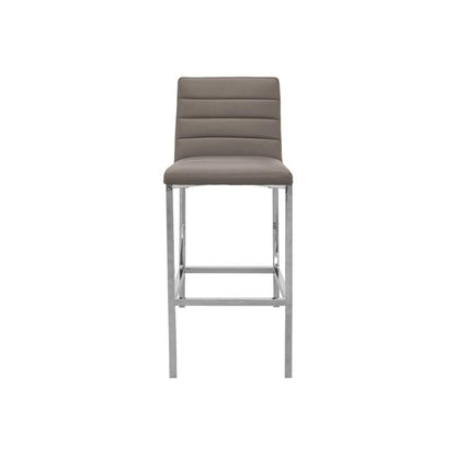 Amalfi Metal Back Bar Stool in Taupe, set of 2