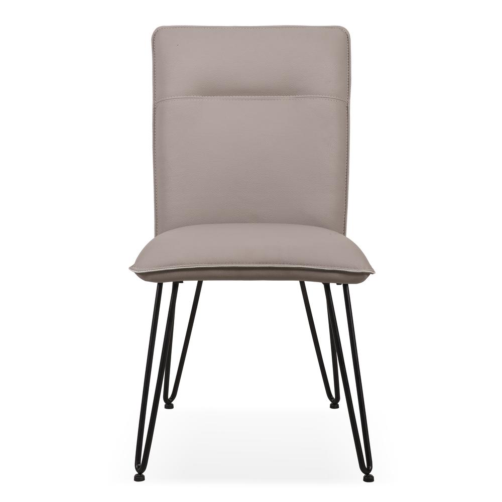 Demi Hairpin Leg Modern Dining Chair in Taupe, set of 2