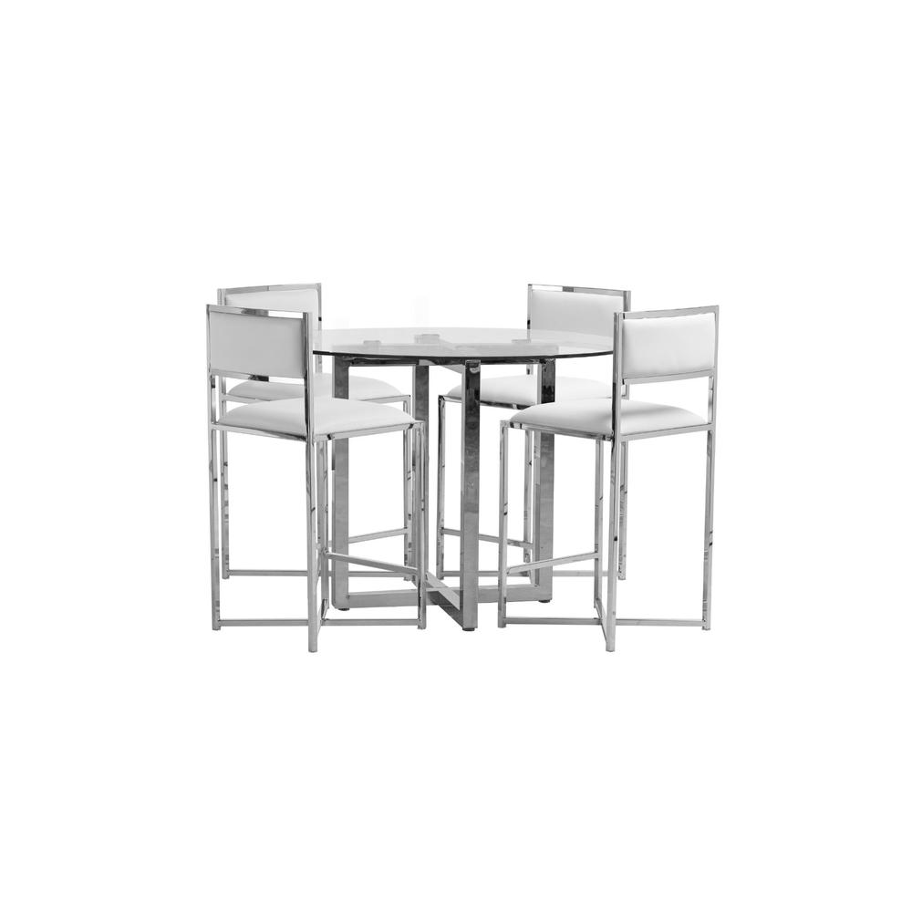 Amalfi X-Base Counter Stool in White, set of 2