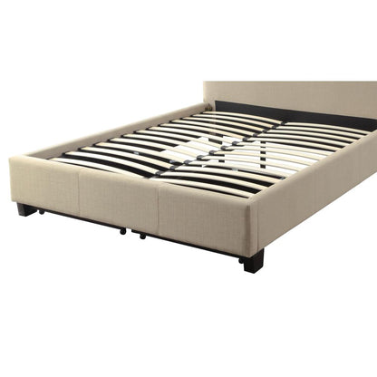 Levi Tufted Footboard Storage Bed in Toast Linen
