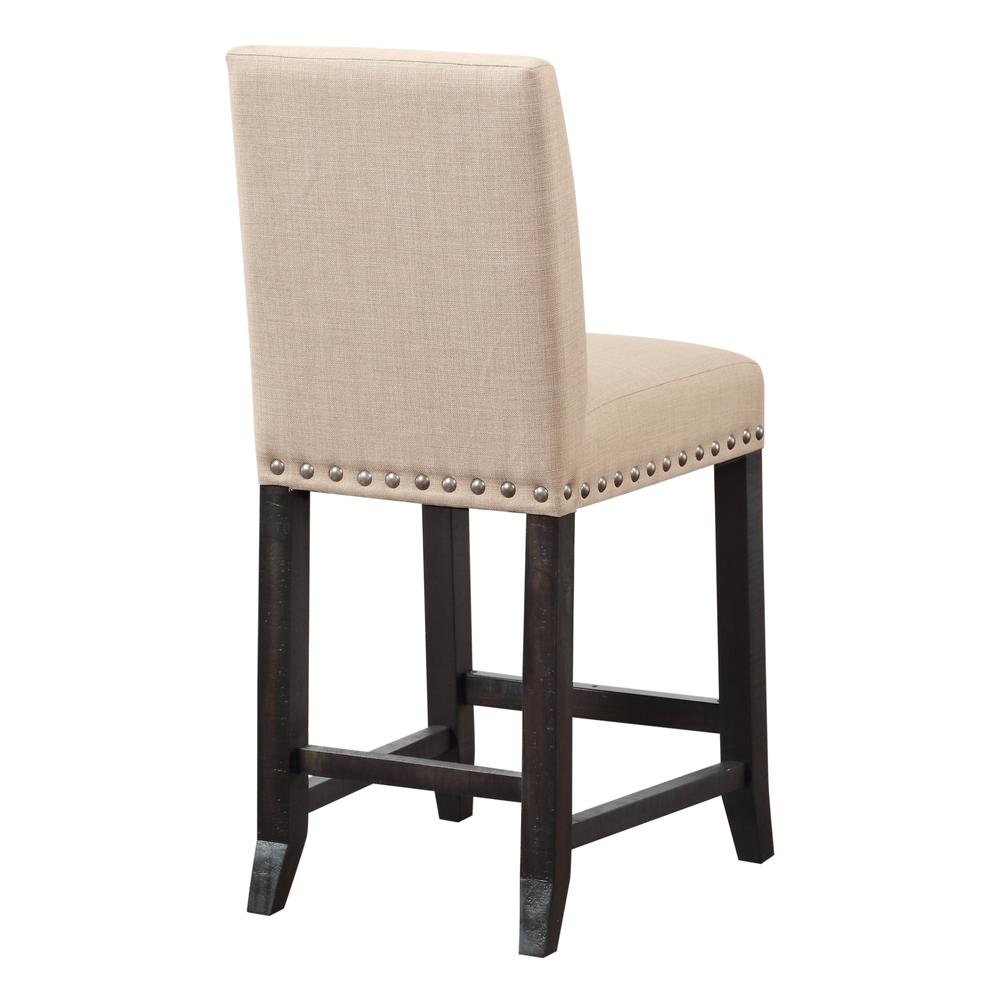 Yosemite Upholstered Kitchen Counter Stool in Cafe, set of 2