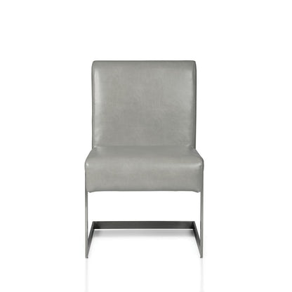 Coral Synthetic Leather Upholstered Dining Chair