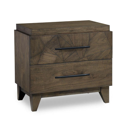Broderick Two-Drawer Nightstand in Wild Oats Brown