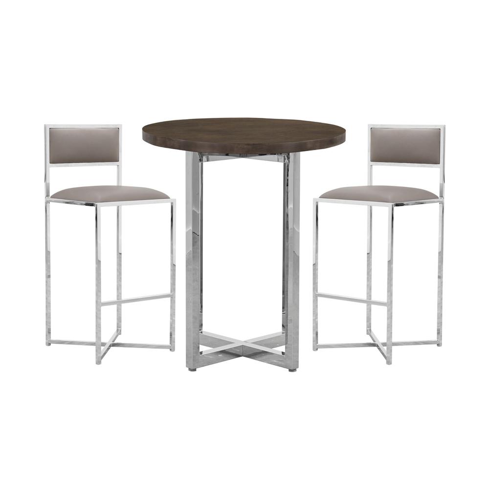 Amalfi X-Base Bar Stool in Taupe, set of 2