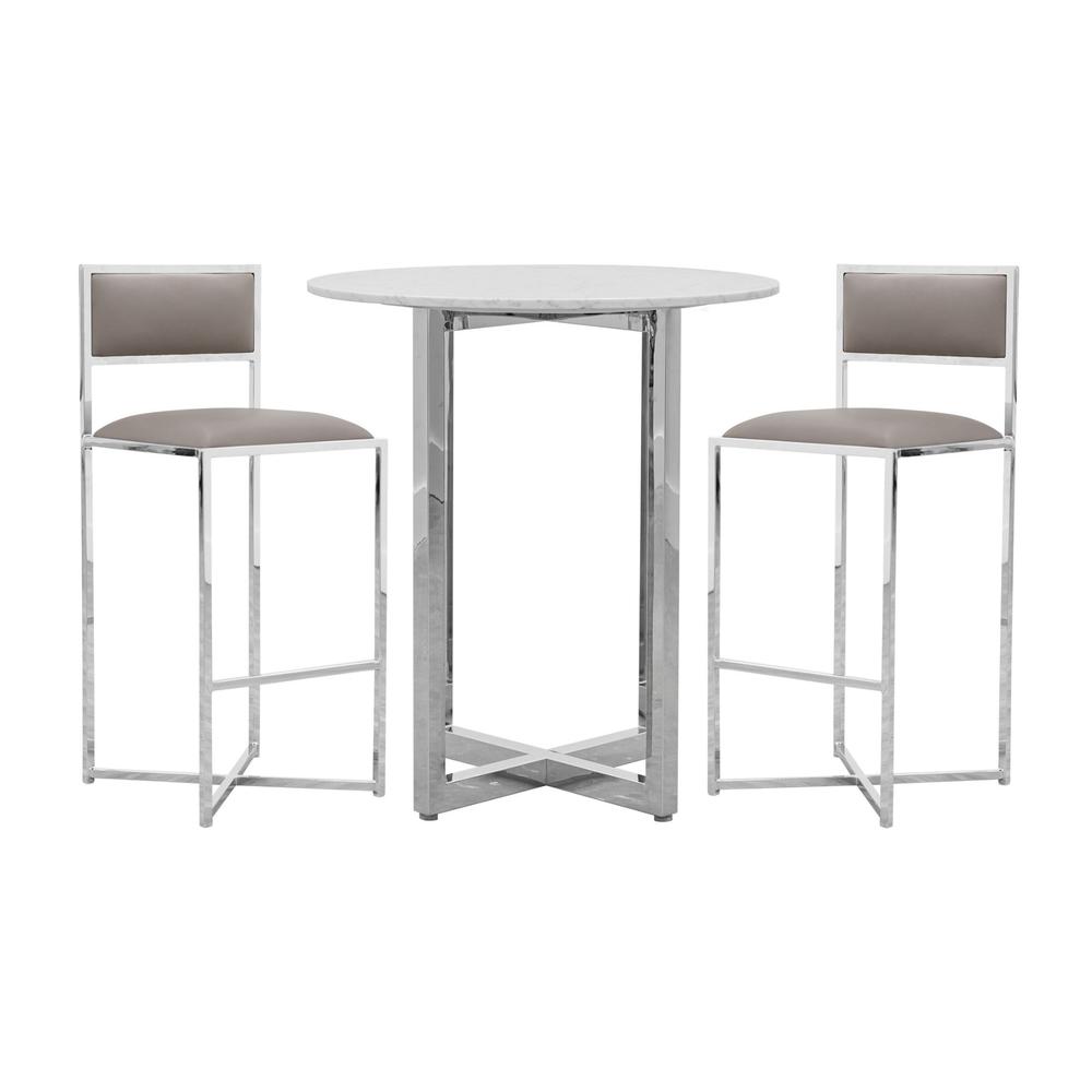 Amalfi X-Base Bar Stool in Taupe, set of 2
