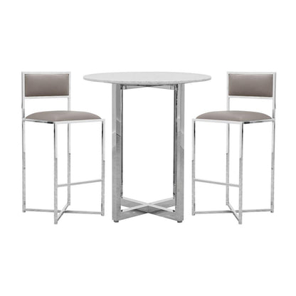 Amalfi X-Base Bar Stool in Taupe, set of 2