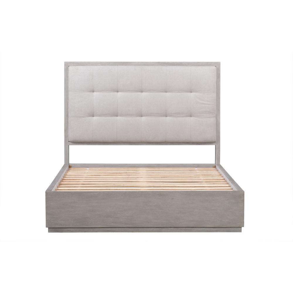 Oxford Upholstered Footboard Storage Bed in Mineral