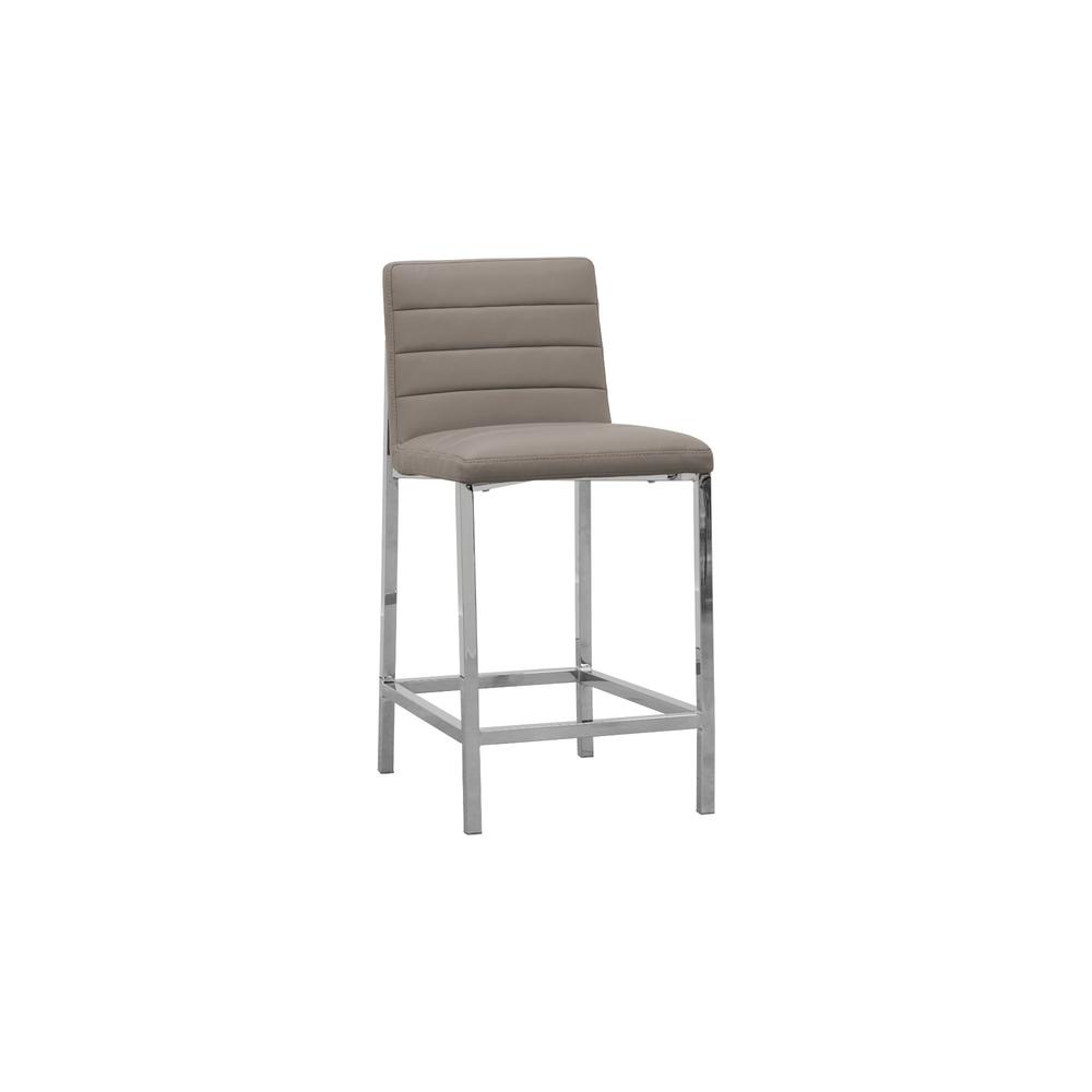 Amalfi Metal Back Counter Stool in Taupe, set of 2