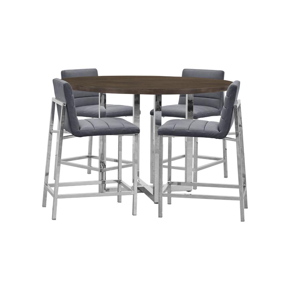 Amalfi Metal Back Counter Stool in Cobalt, set of 2