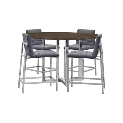 Amalfi Metal Back Counter Stool in Cobalt, set of 2