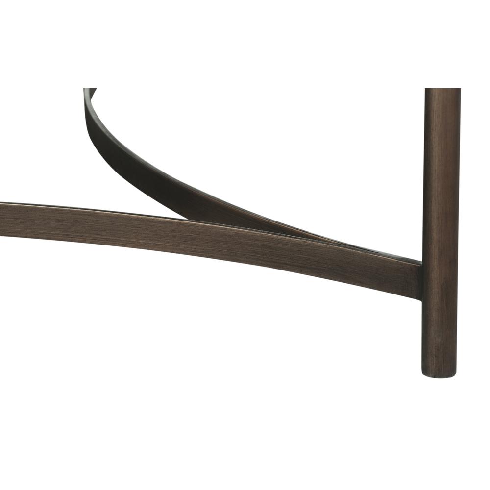 Lyon Round Natural Concrete and Metal Coffee Table