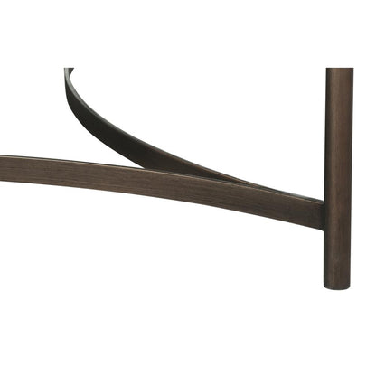 Lyon Round Natural Concrete and Metal Coffee Table