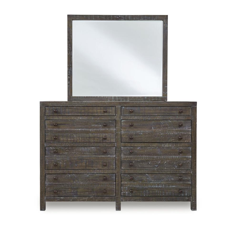 Townsend Solid Wood Eight Drawer Dresser in Gunmetal (2024)