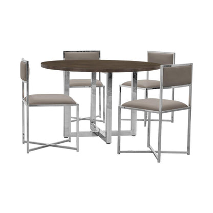 Amalfi X-Base Chair in Taupe, set of 2