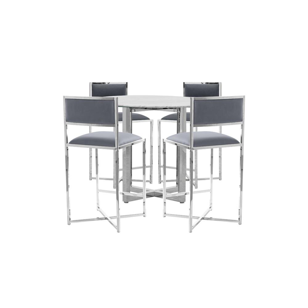 Amalfi X-Base Counter Stool in Cobalt, set of 2