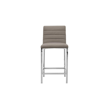 Amalfi Metal Back Counter Stool in Taupe, set of 2