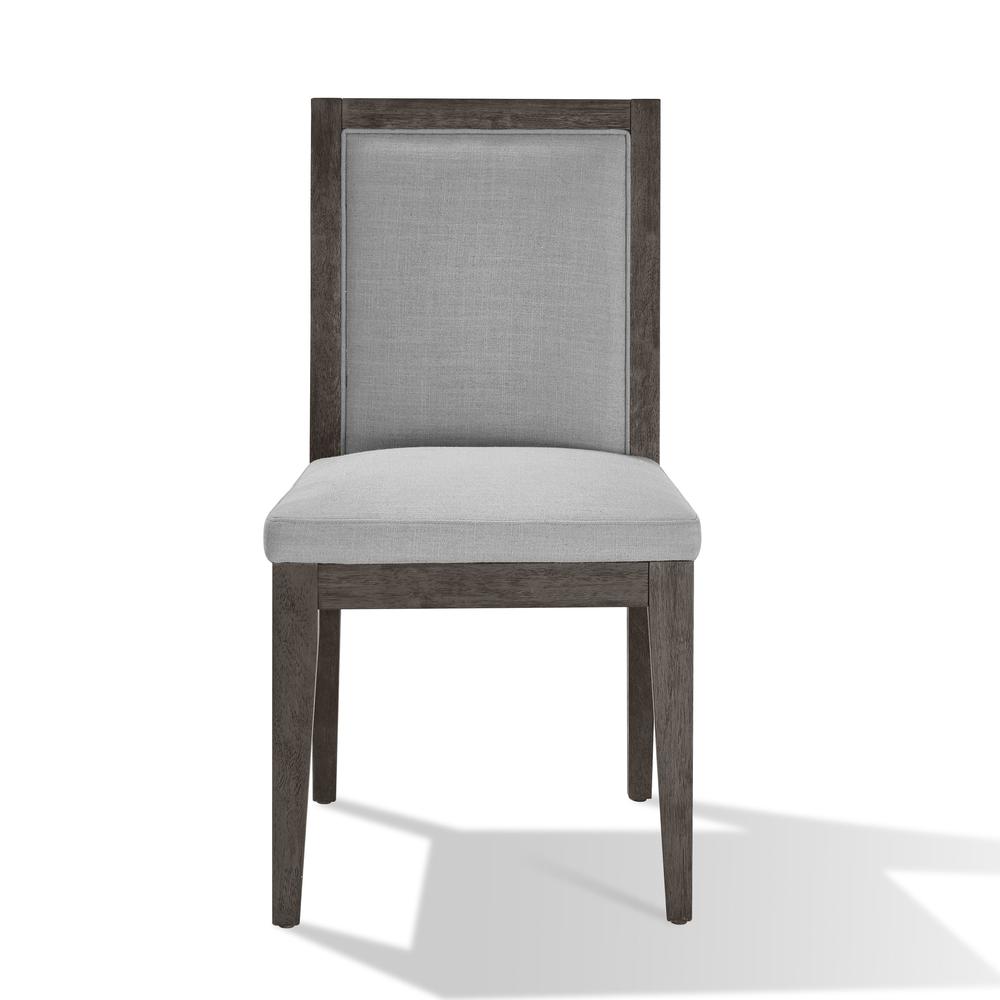 Modesto Wood Frame Upholstered Side Chair in Koala Linen, set of 2