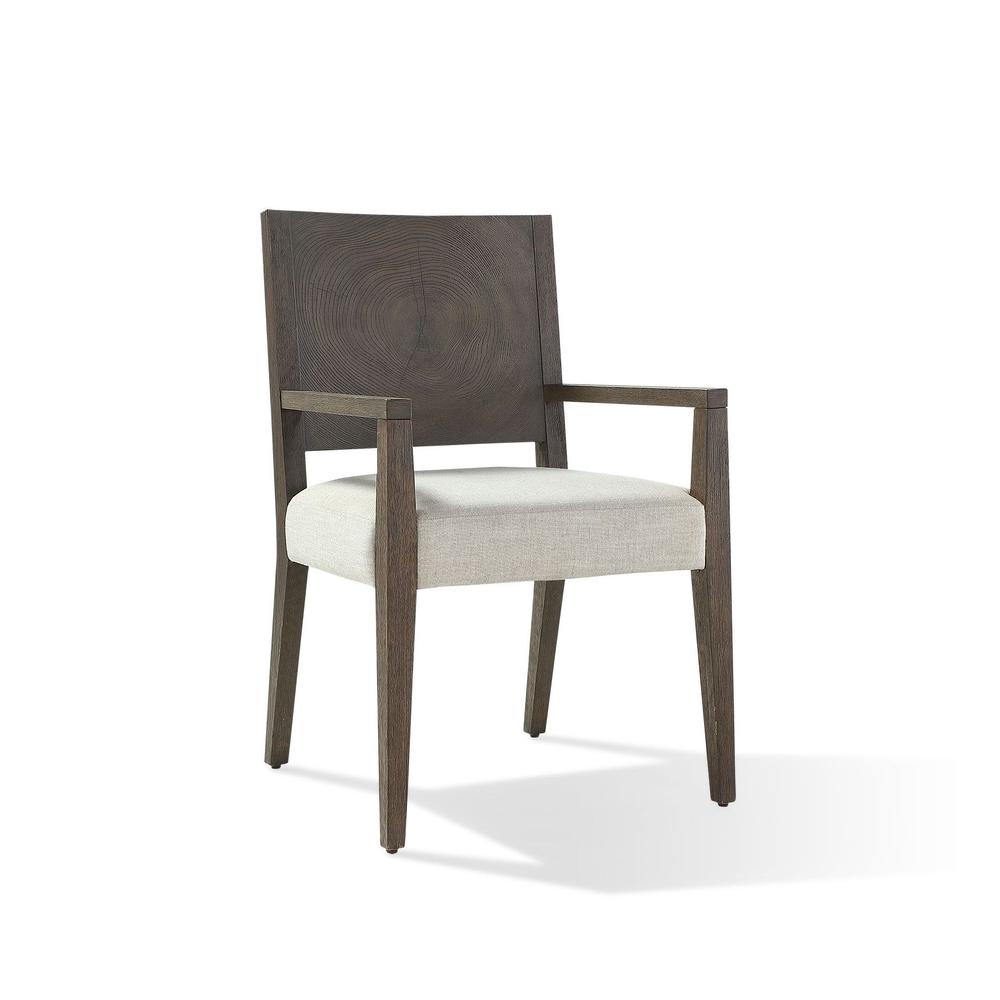 Oakland Wood Arm Chair in Brunette, set of 2