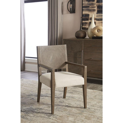 Oakland Wood Arm Chair in Brunette, set of 2