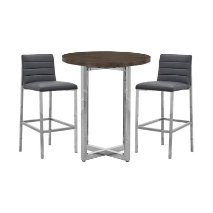 Amalfi Metal Back Bar Stool in Cobalt, set of 2