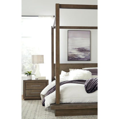 Melbourne Wood Canopy Bed in Dark Pine