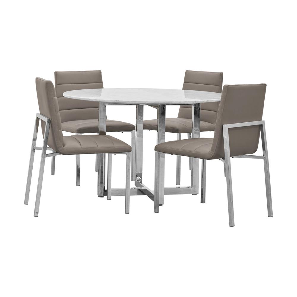 Amalfi Metal Back Chair in Taupe, set of 2