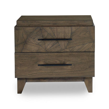 Broderick Two-Drawer Nightstand in Wild Oats Brown