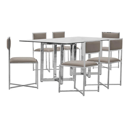 Amalfi X-Base Chair in Taupe, set of 2