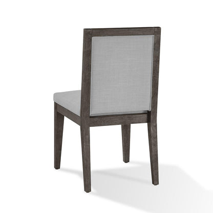 Modesto Wood Frame Upholstered Side Chair in Koala Linen, set of 2