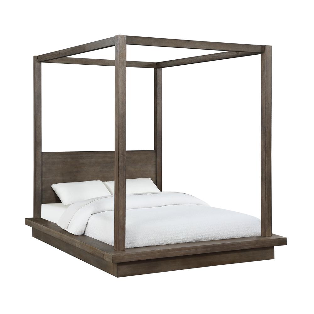 Melbourne Wood Canopy Bed in Dark Pine
