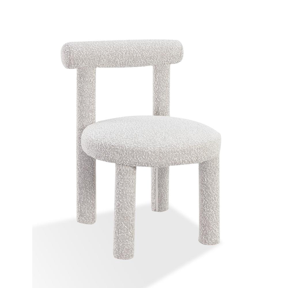 Addison Modern Dining Chair in Cotton Ball Boucle, set of 2