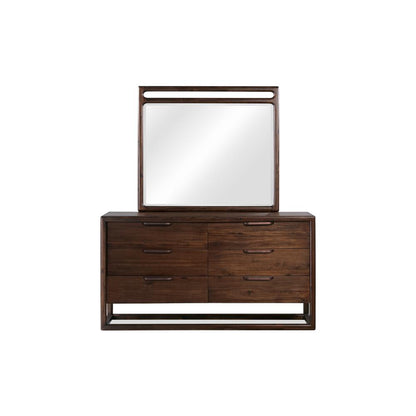 Sol Six Drawer Acacia Wood Dresser in Brown Spice
