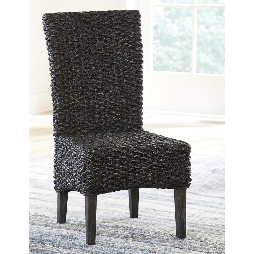 Meadow Chair Water Hyacinth in Graphite, set of 2