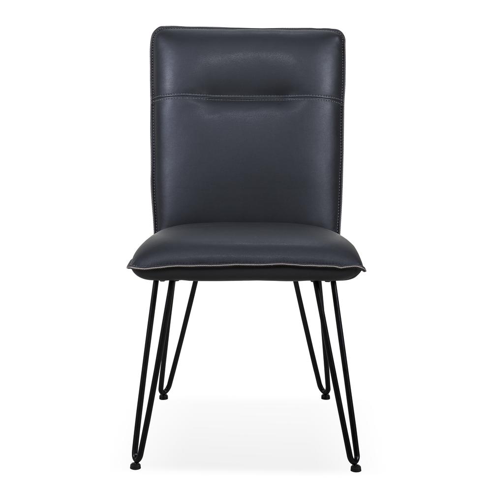 Demi Hairpin Leg Modern Dining Chair in Cobalt, set of 2